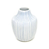 Inca Mini Vase - White with Blue Dashes