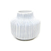 Diana Vase - White with Blue Dashes