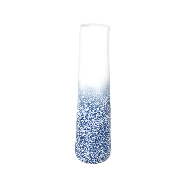 Koza Vase - Blue & White Textured
