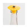 Silicone Poppy Bottle Stopper - Yellow Bumblebee